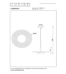 Lucide CARMINO Lampa wisząca – Taupe – D38,7 – LED – 8W – 3000K 77492/07/41