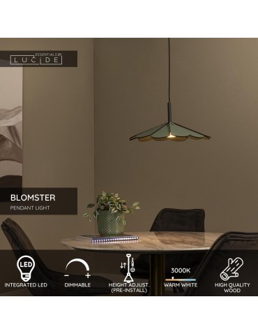 Lucide BLOMSTER Lampa wisząca – Zielona – D47 – LED ściemnialna – 9W 77493/07/33 - product 2