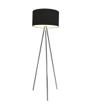 Tripod floor lamps - Azzardo FINN BLACK 1xE27 Floor Lamp Black AZ1039 - product 1