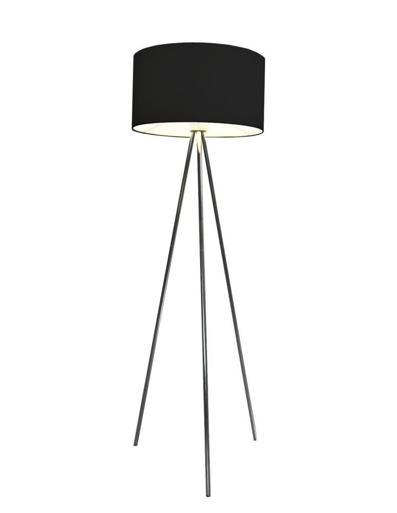 Tripod floor lamps - Azzardo FINN BLACK 1xE27 Floor Lamp Black AZ1039 - product kolory-swiatla.pl 1