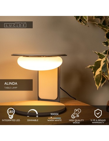 Lucide ALINDA Lampa stołowa – Taupe – D20 – LED ściemnialna – 9W – 3000K 77591/15/41 - product 2