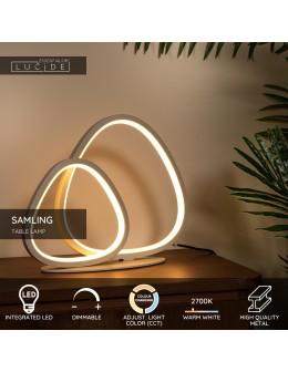 Lucide SAMLING Lampa stołowa – Taupe – LED ściemnialna – 16W – 2700K/4000K 78502/14/41 - produkt 2