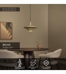 Lucide BRUNO Lampa wisząca – Taupe – D38 – 1xE27 – 40W – Metal 21444/38/41