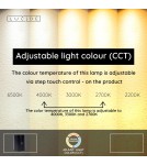 Lucide ORTOLAN Lampa podłogowa – Czarna – LED ściemnialna – 6W – 2700K – 120V 03752/21/30
