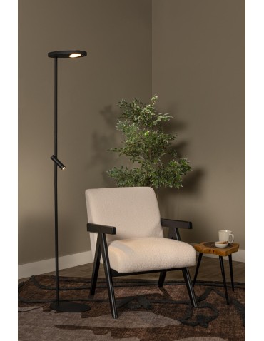 Lucide ORTOLAN Lampa podłogowa – Czarna – LED ściemnialna – 6W – 2700K – 120V 03752/21/30