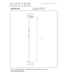 Lucide ORTOLAN Lampa podłogowa – Czarna – LED ściemnialna – 6W – 2700K – 120V 03752/21/30