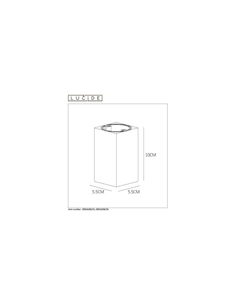 Ceiling luminaires for replaceable light source - Lucide DELTO LED Ceiling 1xGU10 grey 09916/06/36 - product kolory-swiatla.pl 11
