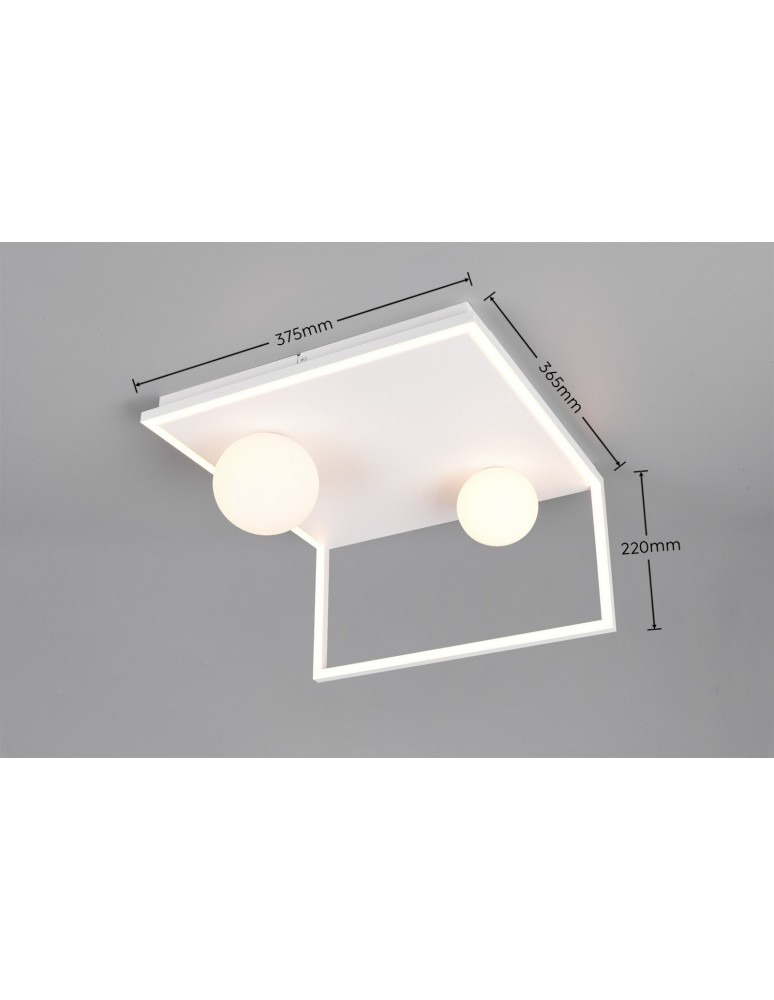 Trio AROLA to nowoczesna lampa sufitowa z zintegrowanym oświetleniem LED, zaprojektowana w czystej, geometrycznej formie. 63811