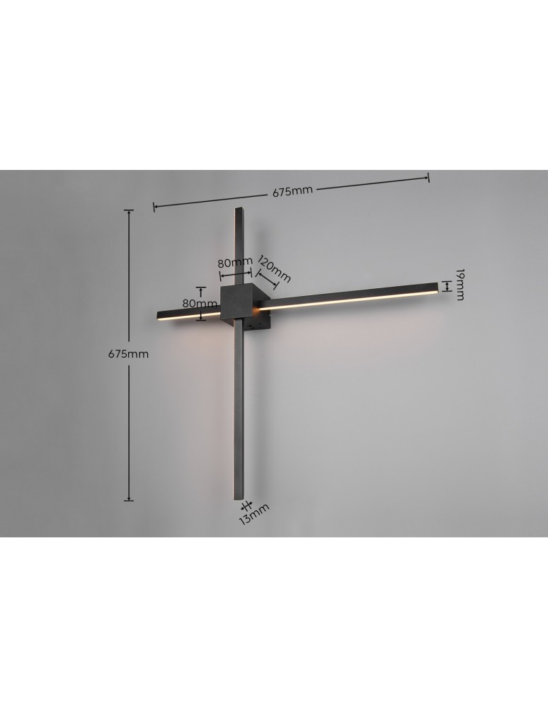 Trio CASSINO to lampa ścienna z modułem LED, zaprojektowana w nowoczesnym stylu. 237770132