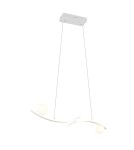 Trio Nowoczesna lampa wisząca NAPOLI w matowej bieli to eleganckie oświetlenie do salonu i sypialni, utrzymane w minimalistycz