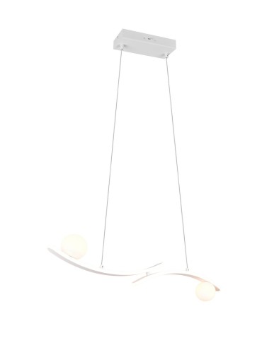Trio Nowoczesna lampa wisząca NAPOLI w matowej bieli to eleganckie oświetlenie do salonu i sypialni, utrzymane w minimalistycz