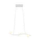 Trio Nowoczesna lampa wisząca NAPOLI w matowej bieli to eleganckie oświetlenie do salonu i sypialni, utrzymane w minimalistycz