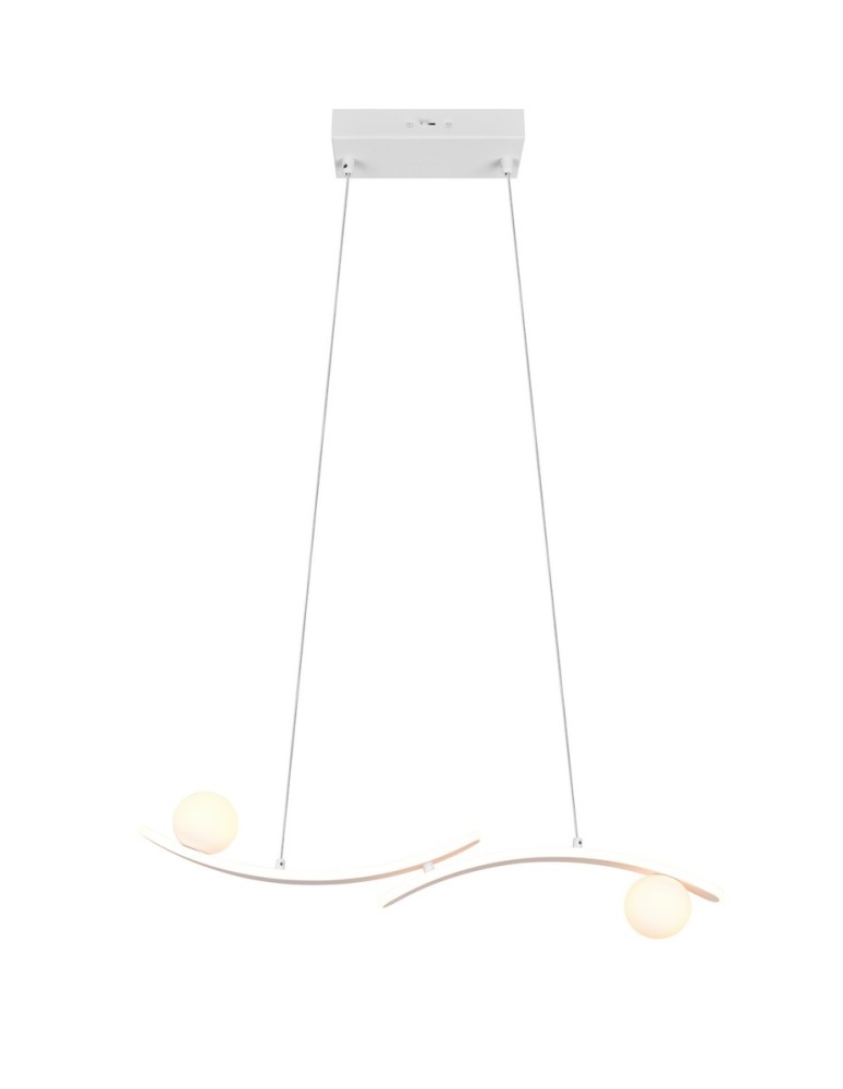 Trio Nowoczesna lampa wisząca NAPOLI w matowej bieli to eleganckie oświetlenie do salonu i sypialni, utrzymane w minimalistycz