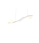 Trio Nowoczesna lampa wisząca NAPOLI w matowej bieli to eleganckie oświetlenie do salonu i sypialni, utrzymane w minimalistycz