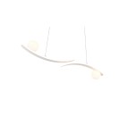 Trio Nowoczesna lampa wisząca NAPOLI w matowej bieli to eleganckie oświetlenie do salonu i sypialni, utrzymane w minimalistycz