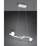 Trio Nowoczesna lampa wisząca NAPOLI w matowej bieli to eleganckie oświetlenie do salonu i sypialni, utrzymane w minimalistycz