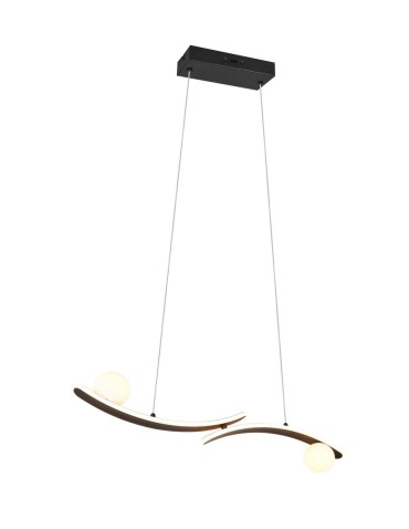 Trio Nowoczesna lampa wisząca NAPOLI w matowej czerni to wyraziste i eleganckie oświetlenie do salonu oraz sypialni. Minimalis