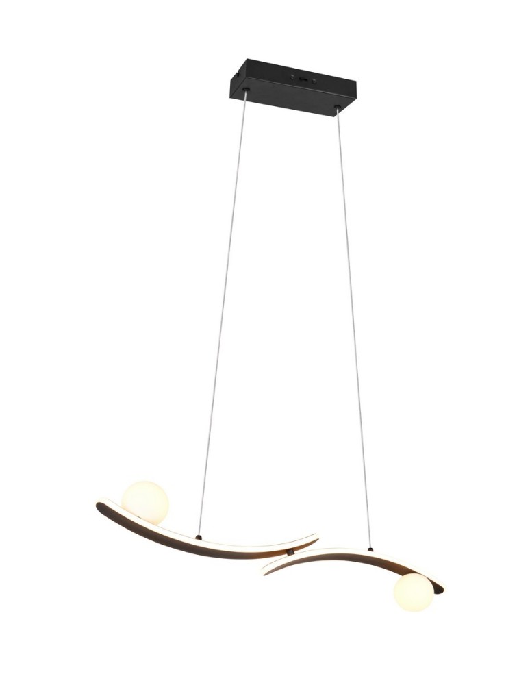 Trio Nowoczesna lampa wisząca NAPOLI w matowej czerni to wyraziste i eleganckie oświetlenie do salonu oraz sypialni. Minimalis