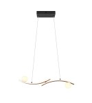 Trio Nowoczesna lampa wisząca NAPOLI w matowej czerni to wyraziste i eleganckie oświetlenie do salonu oraz sypialni. Minimalis