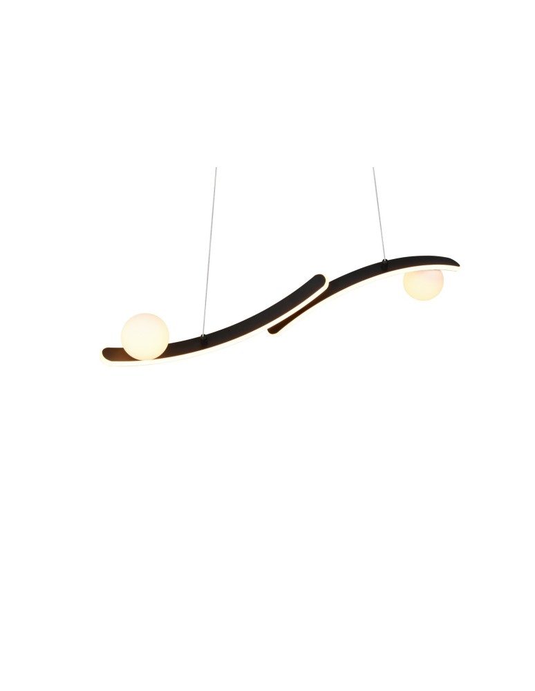 Trio Nowoczesna lampa wisząca NAPOLI w matowej czerni to wyraziste i eleganckie oświetlenie do salonu oraz sypialni. Minimalis