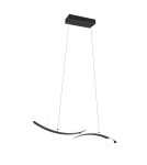 Trio Nowoczesna lampa wisząca NAPOLI w matowej czerni to wyraziste i eleganckie oświetlenie do salonu oraz sypialni. Minimalis