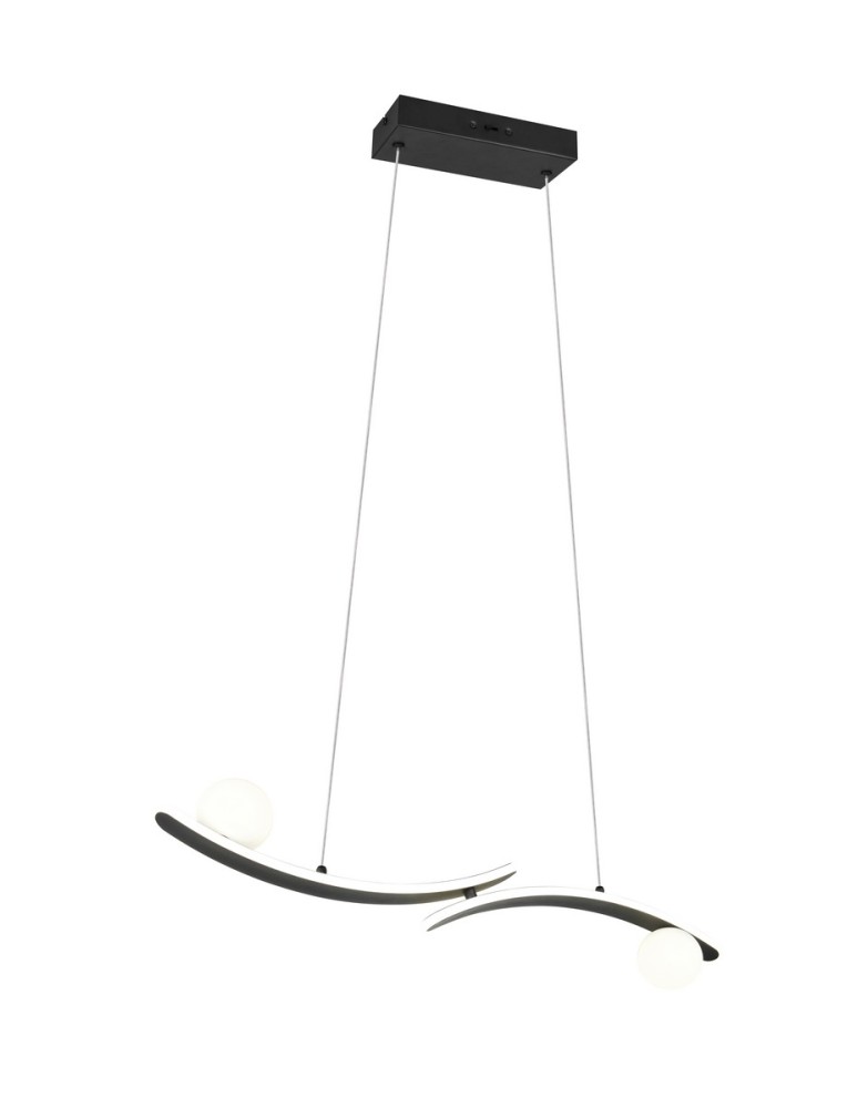 Trio Nowoczesna lampa wisząca NAPOLI w matowej czerni to wyraziste i eleganckie oświetlenie do salonu oraz sypialni. Minimalis