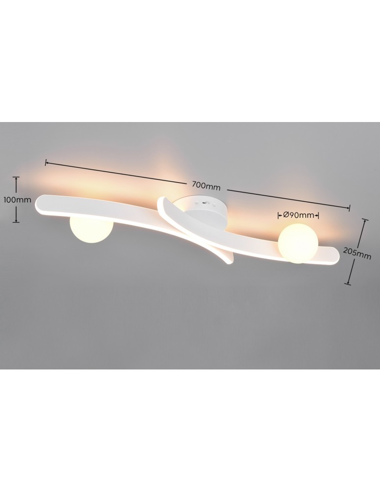 Trio Nowoczesna lampa sufitowa NAPOLI w matowej bieli to eleganckie i uniwersalne oświetlenie do salonu oraz sypialni. Jej pros