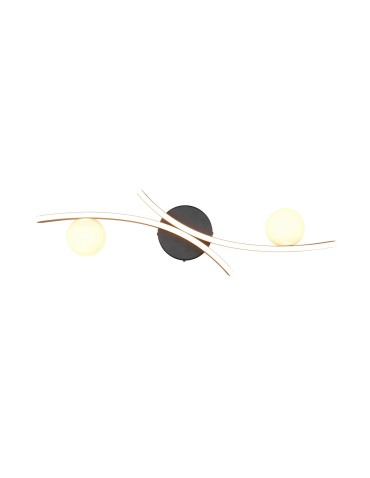 Trio Nowoczesna lampa sufitowa NAPOLI w matowej czerni to stylowe oświetlenie do salonu i sypialni. Jej prosta, geometryczna fo - product 2