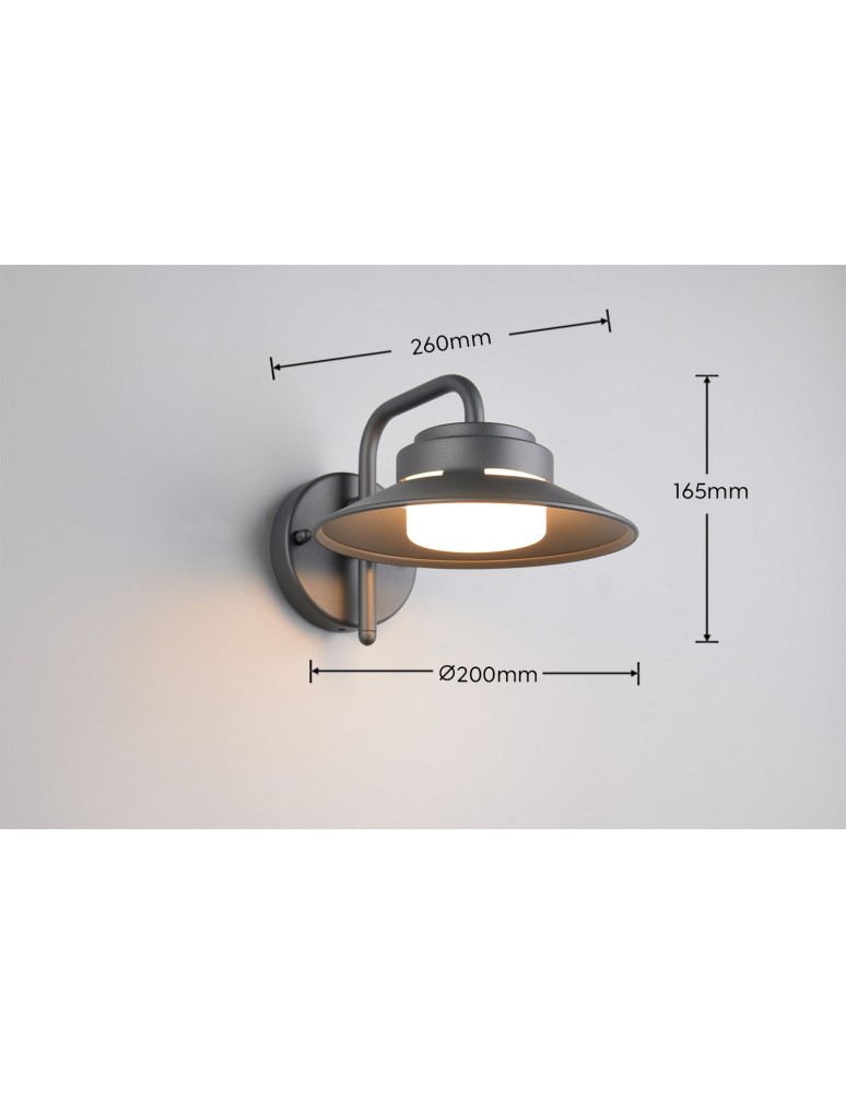 Trio Elegancka lampa ścienna zewnętrzna w kolorze antracyt, przystosowana do jednej żarówki GX53. Odporna na warunki atmosfe
