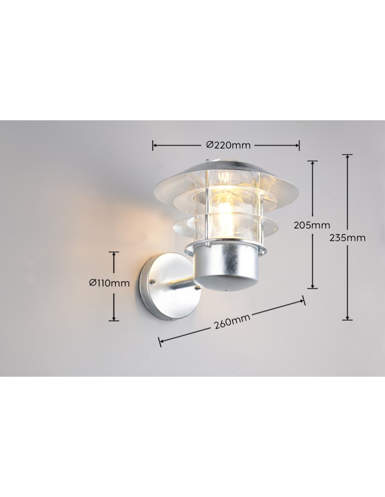 Trio Lampa ścienna zewnętrzna o nowoczesnej, prostej formie. Sprawdza się jako eleganckie oświetlenie elewacji i stref przyd