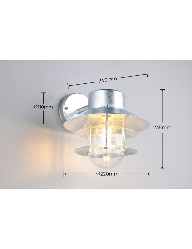 Trio Lampa ścienna zewnętrzna o nowoczesnej, prostej formie. Sprawdza się jako eleganckie oświetlenie elewacji i stref przyd