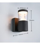 Trio Lampa ścienna zewnętrzna o nowoczesnym charakterze, przeznaczona do dekoracyjnego i funkcjonalnego oświetlenia elewacji.