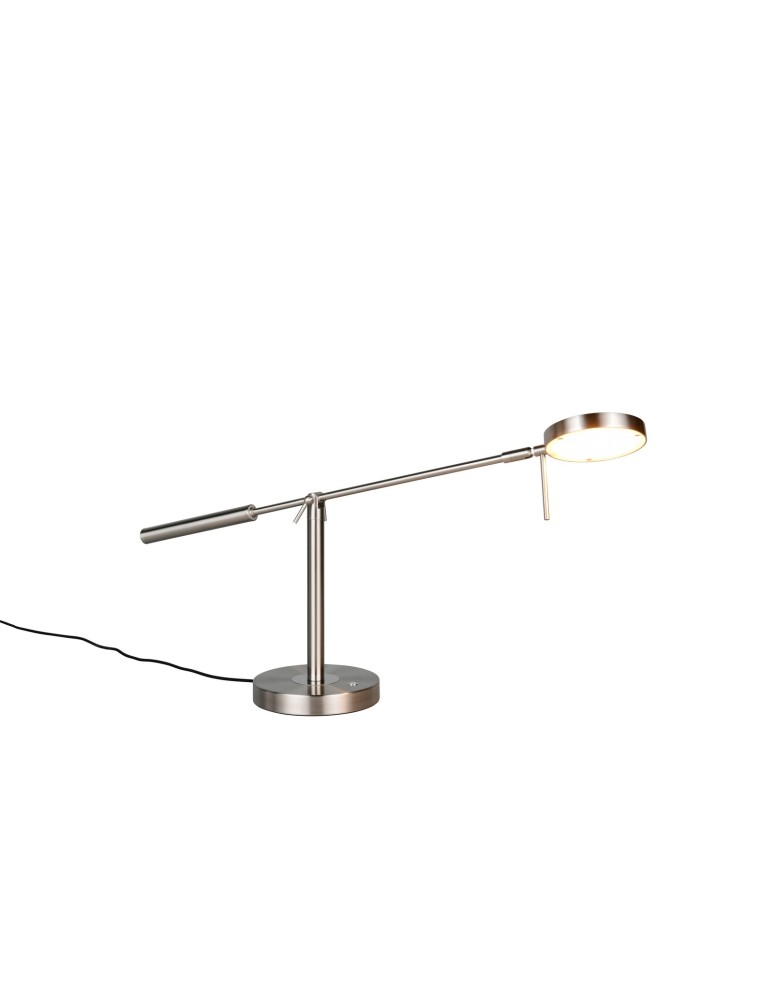Trio Lampa stołowa w wykończeniu nikiel mat z wbudowanym oświetleniem LED i możliwością zmiany barwy światła. 523310907
