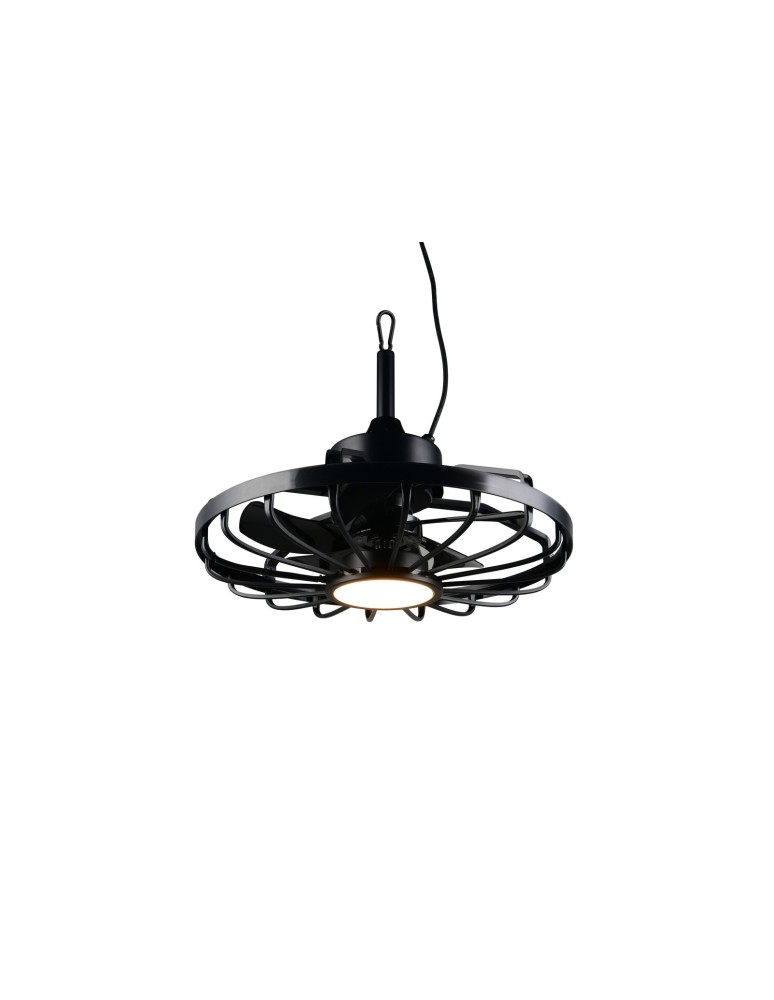 RL OSLO to lampa sufitowa z wentylatorem i zintegrowanym oświetleniem LED, utrzymana w prostej, nowoczesnej formie. R69692102