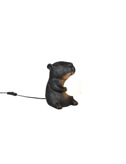 RL Kompaktowa lampa stołowa w kolorze czarnym, łącząca minimalistyczny design z dekoracyjną funkcją oświetlenia strefy wy