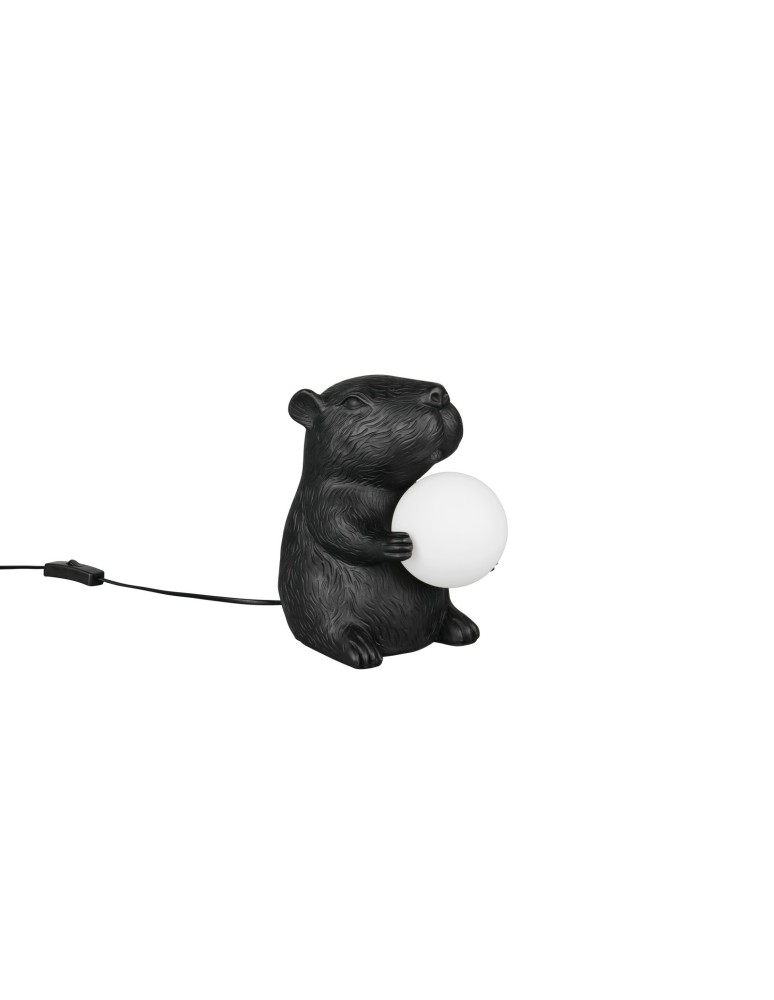 RL Kompaktowa lampa stołowa w kolorze czarnym, łącząca minimalistyczny design z dekoracyjną funkcją oświetlenia strefy wy