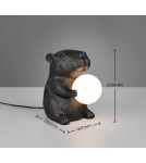 RL Kompaktowa lampa stołowa w kolorze czarnym, łącząca minimalistyczny design z dekoracyjną funkcją oświetlenia strefy wy