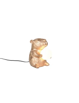 RL Elegancka lampa stołowa w wykończeniu złotym, wprowadzająca do wnętrza subtelny akcent luksusu i ciepła. R56721079