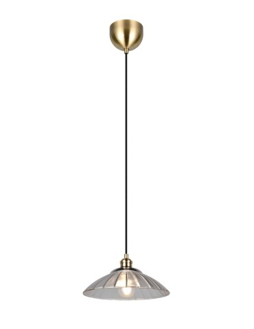 RL Lampa wisząca w kolorze patyny, łącząca nowoczesną formę z ciepłym, klasycznym wykończeniem. R36521004