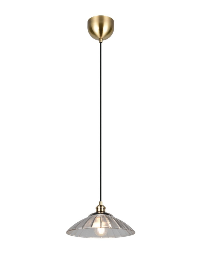RL Lampa wisząca w kolorze patyny, łącząca nowoczesną formę z ciepłym, klasycznym wykończeniem. R36521004