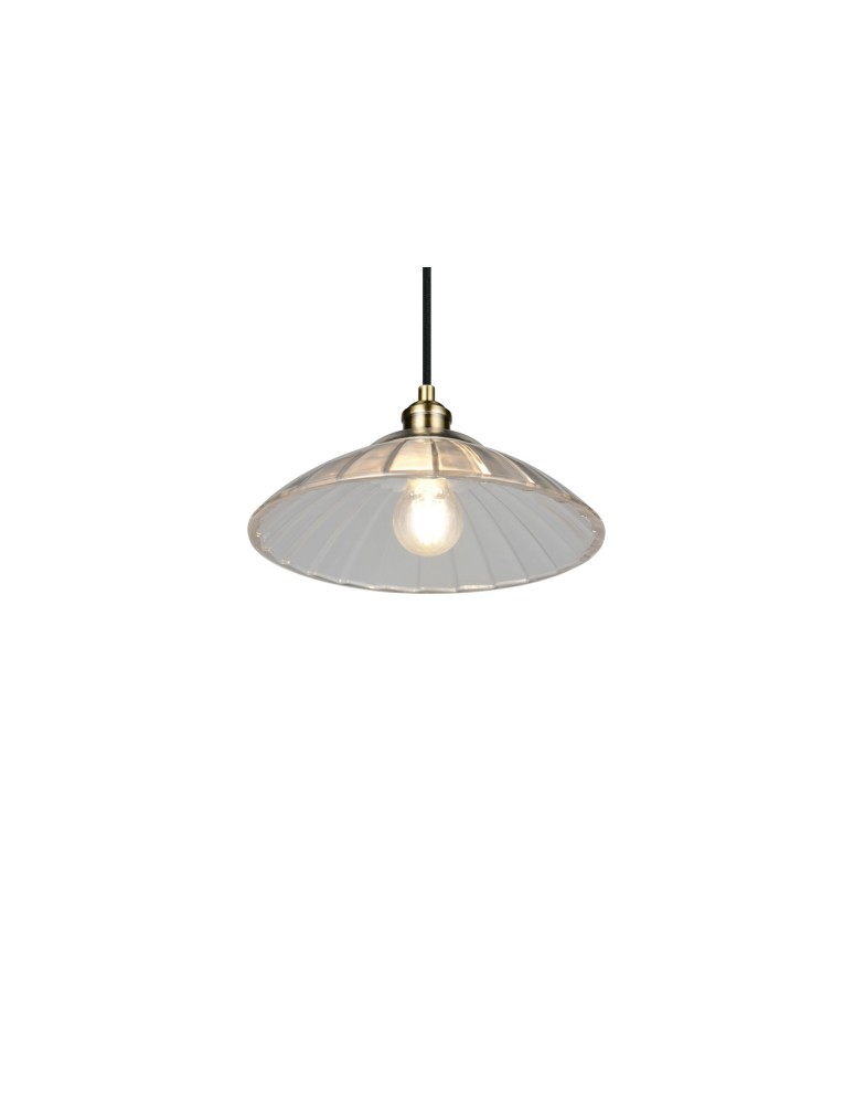 RL Lampa wisząca w kolorze patyny, łącząca nowoczesną formę z ciepłym, klasycznym wykończeniem. R36521004