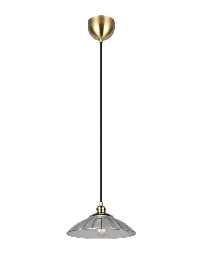 RL Lampa wisząca w kolorze patyny, łącząca nowoczesną formę z ciepłym, klasycznym wykończeniem. R36521004