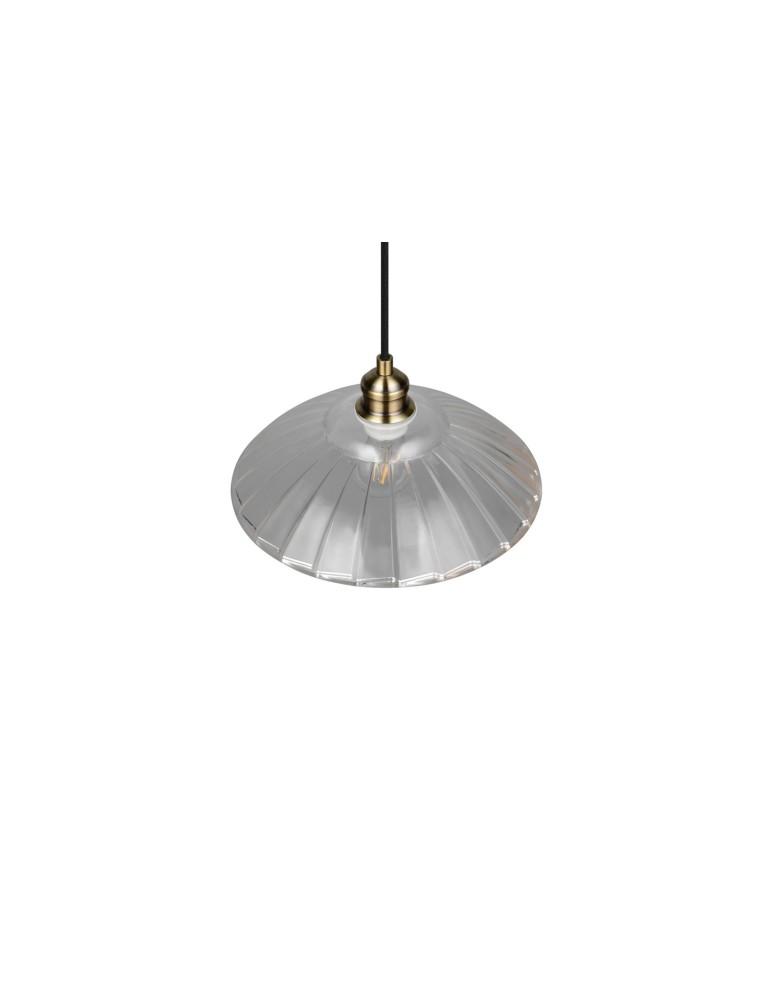 RL Lampa wisząca w kolorze patyny, łącząca nowoczesną formę z ciepłym, klasycznym wykończeniem. R36521004