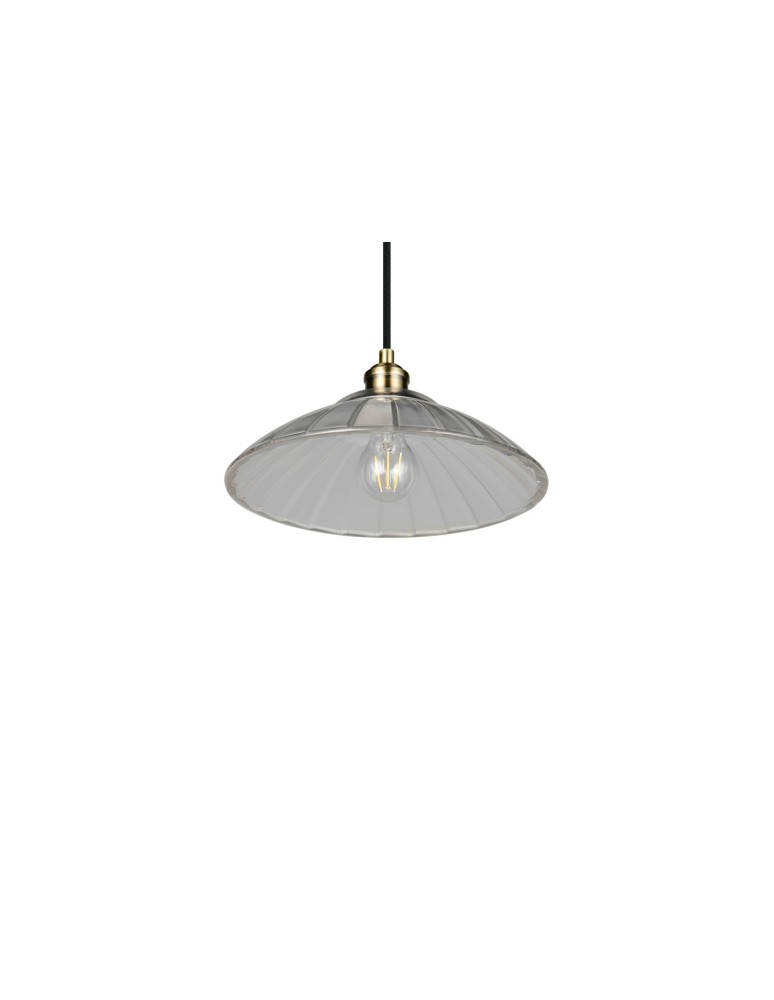 RL Lampa wisząca w kolorze patyny, łącząca nowoczesną formę z ciepłym, klasycznym wykończeniem. R36521004
