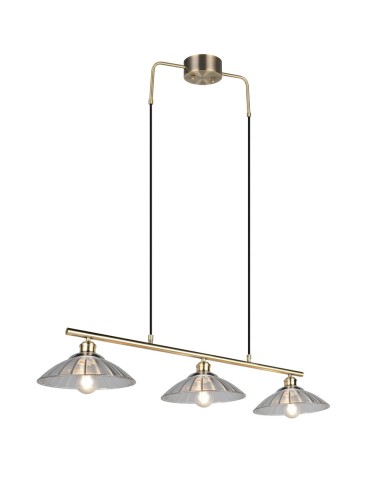 RL Efektowna lampa w odcieniu patyny, przeznaczona do centralnego oświetlenia salonu lub jadalni. R36523004