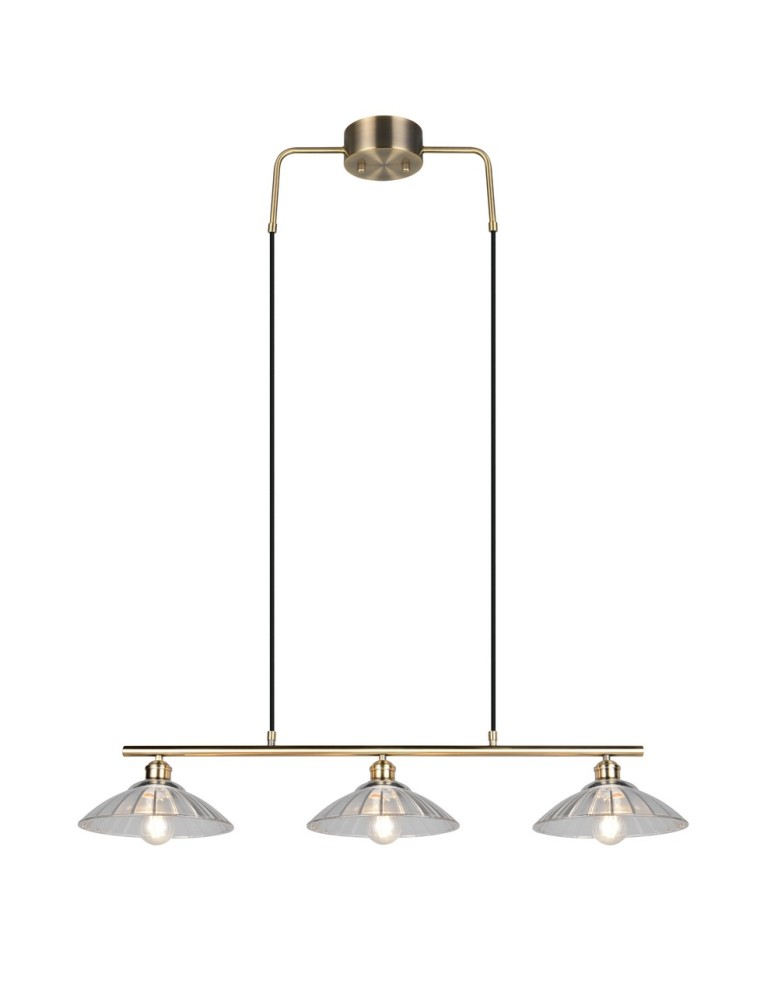 RL Efektowna lampa w odcieniu patyny, przeznaczona do centralnego oświetlenia salonu lub jadalni. R36523004
