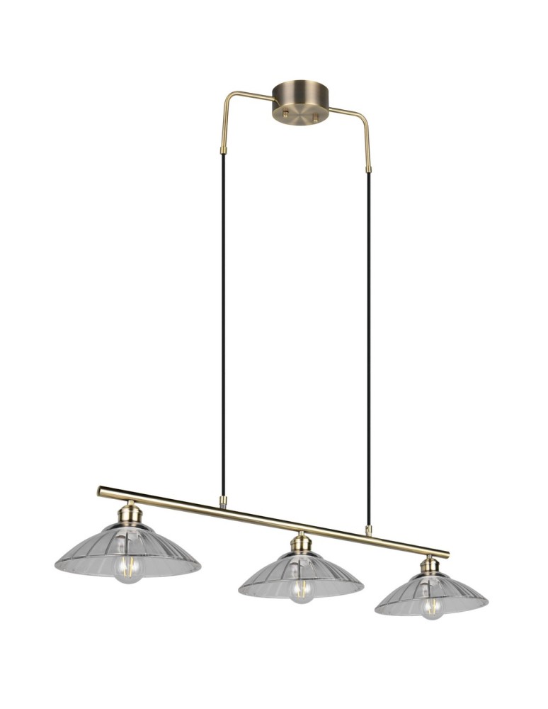 RL Efektowna lampa w odcieniu patyny, przeznaczona do centralnego oświetlenia salonu lub jadalni. R36523004