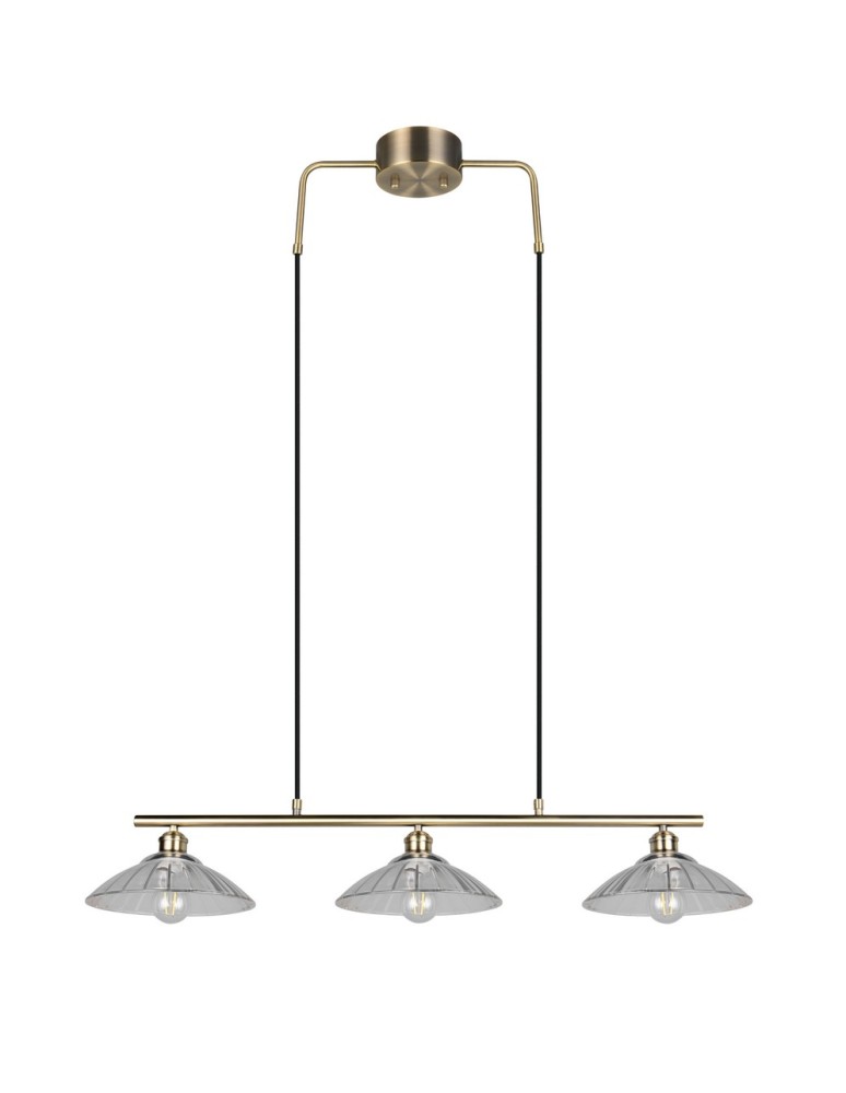 RL Efektowna lampa w odcieniu patyny, przeznaczona do centralnego oświetlenia salonu lub jadalni. R36523004
