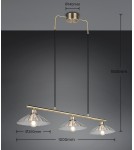 RL Efektowna lampa w odcieniu patyny, przeznaczona do centralnego oświetlenia salonu lub jadalni. R36523004
