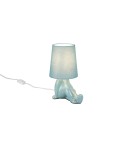 RL Lampa stołowa w wyrazistym, niebieskim kolorze, która wprowadza do wnętrza nowoczesny akcent barwny i ożywia aranżację 
